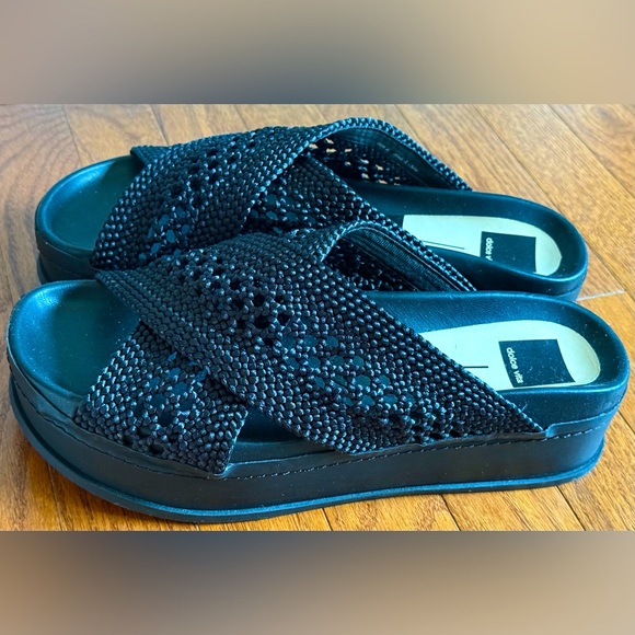 Dolce Vita Shoes - Dolce Vita Black Women's Chunky Platform wedge Slides Sandals sz 12
